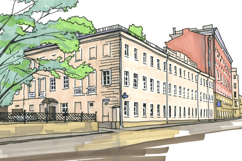 HSE. Cornerstone: 40 Myasnitskaya Illustration for news: HSE. Cornerstone: 40 Myasnitskaya